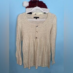 BCBG Maxazria Fancy Light Sweater Shirt Long Sleeve